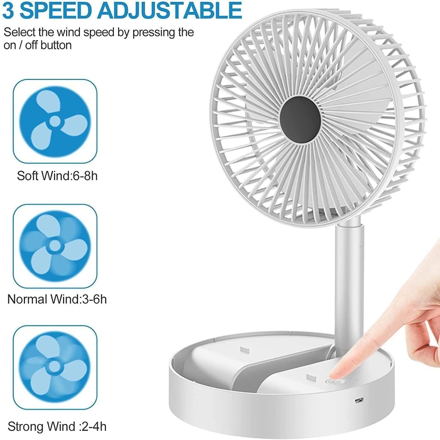 Powerful Rechargeable High Speed Table Desk Fan