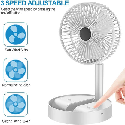 Powerful Rechargeable High Speed Table Desk Fan